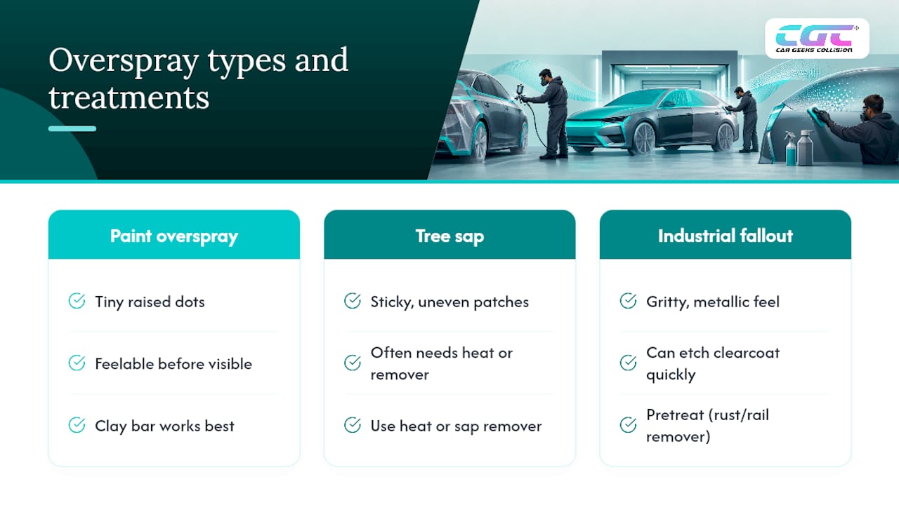 Comparison of three automotive surface contaminants