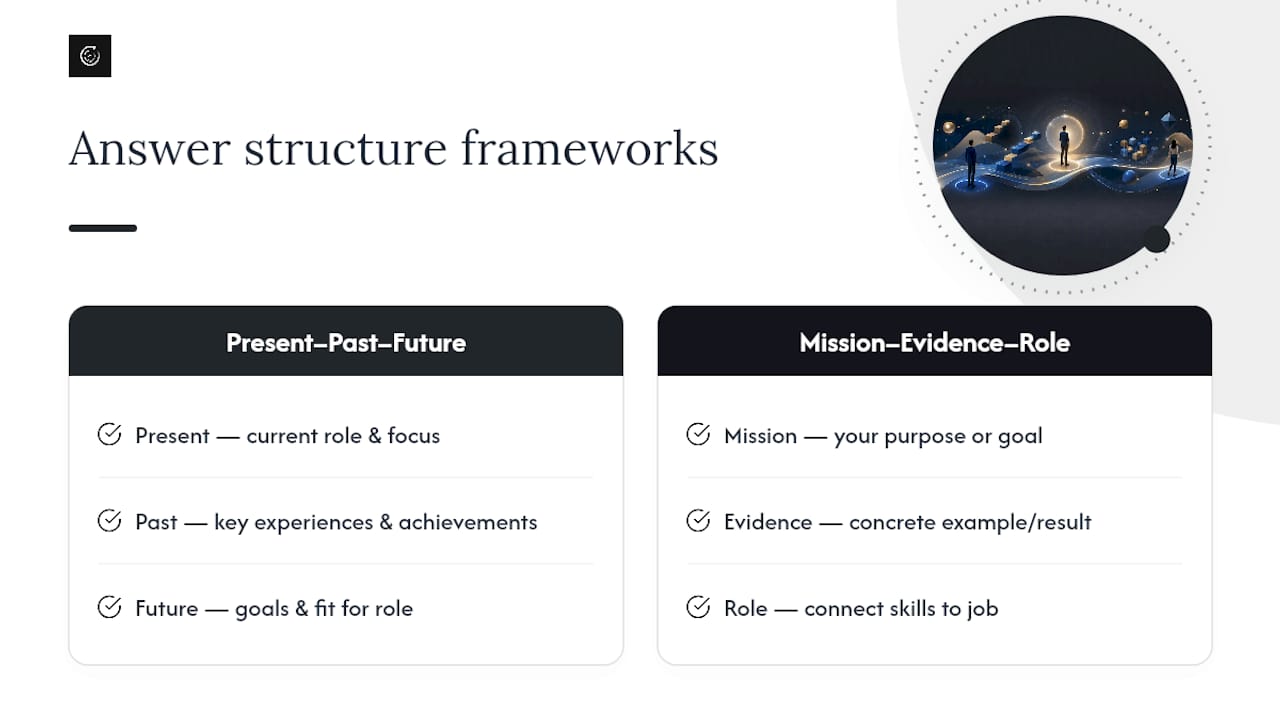 Comparison diagram of two answer frameworks