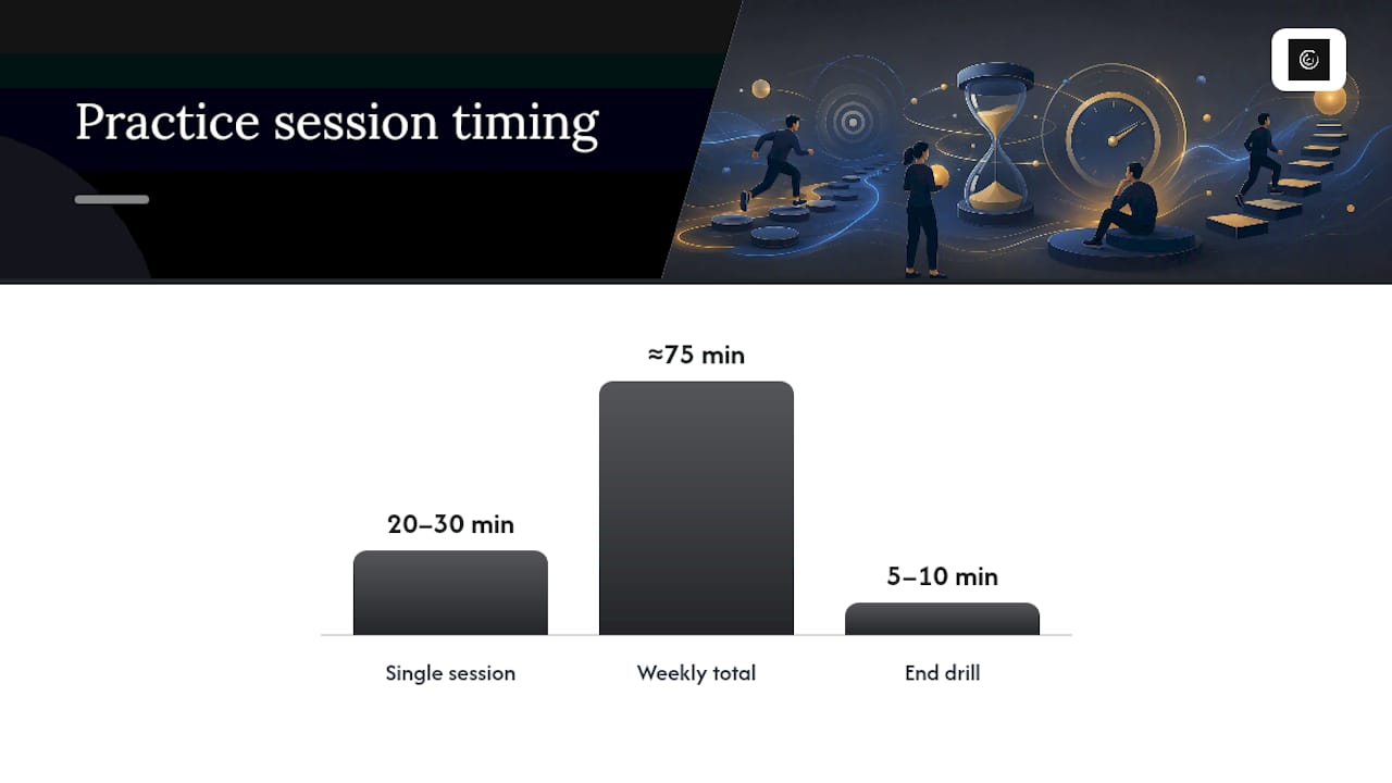 Diagram showing interview practice schedule and drill rotation