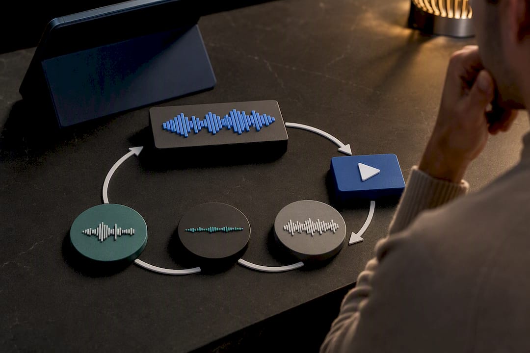 Audio practice loop highlighting speaking issues