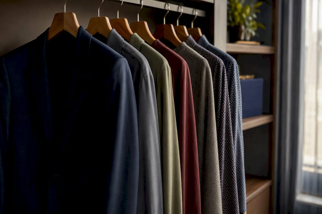 Muted solid-color interview clothing