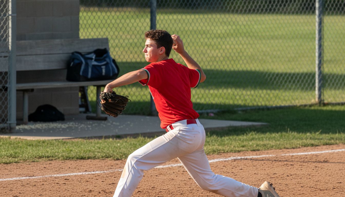 Baseball pitcher’s shoulder under strain