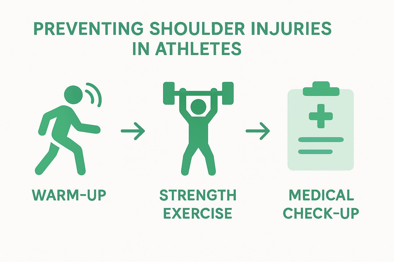 Infographic showing steps to prevent shoulder injury