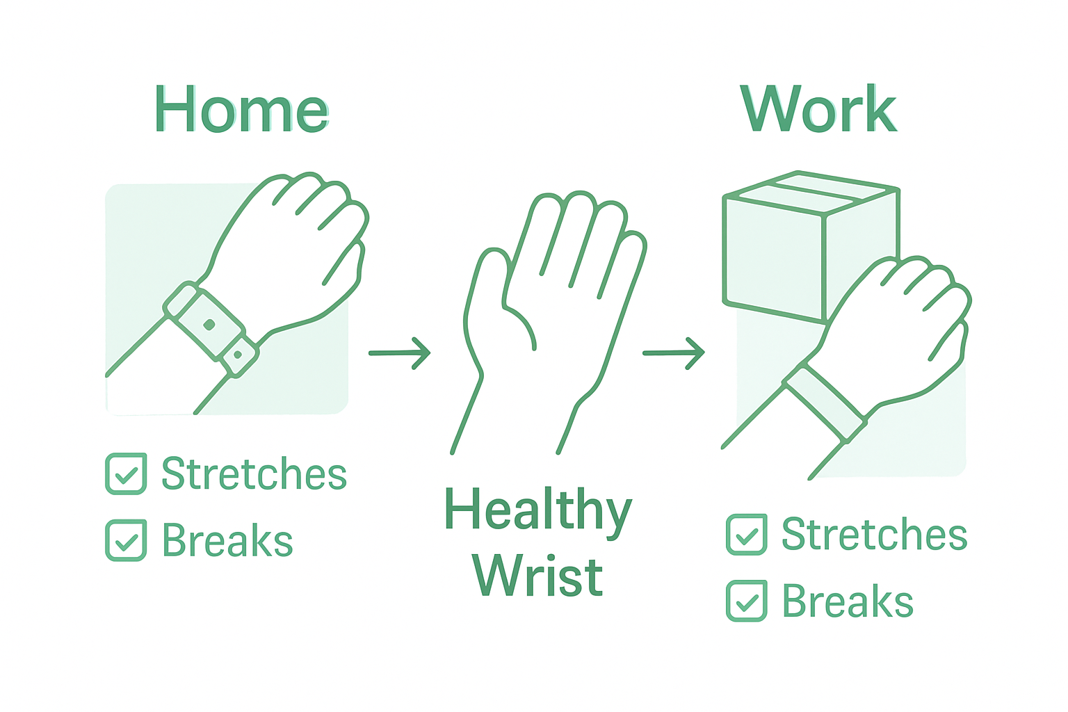 Comparison of wrist injury prevention at home versus work