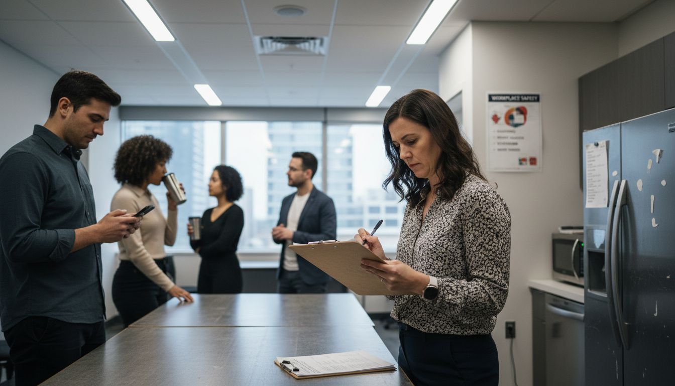 HR manager coordinating employee health screening