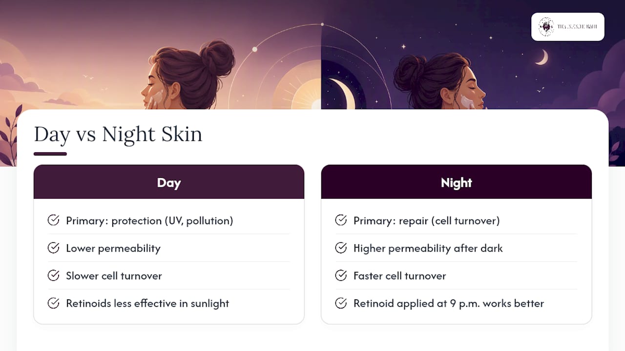 Why Your Skin Repairs Itself Better at Night — overview diagram