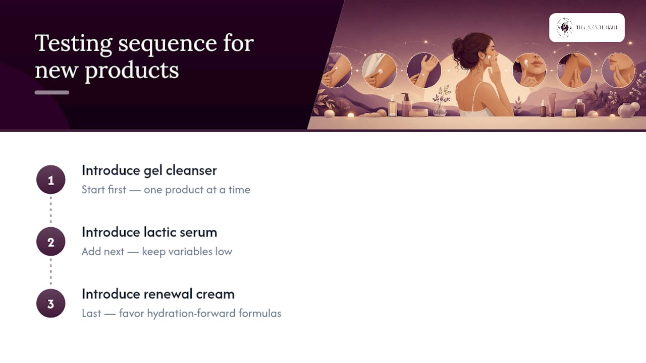 Sequential skincare patch testing process
