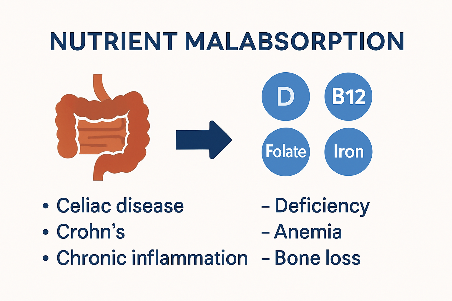 How medical conditions affect nutrient absorption