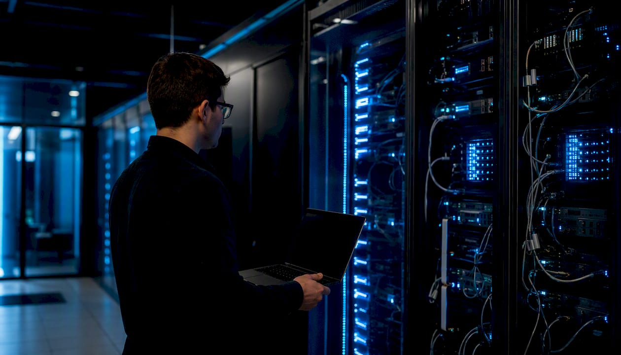 Server rack for AI agent competitions