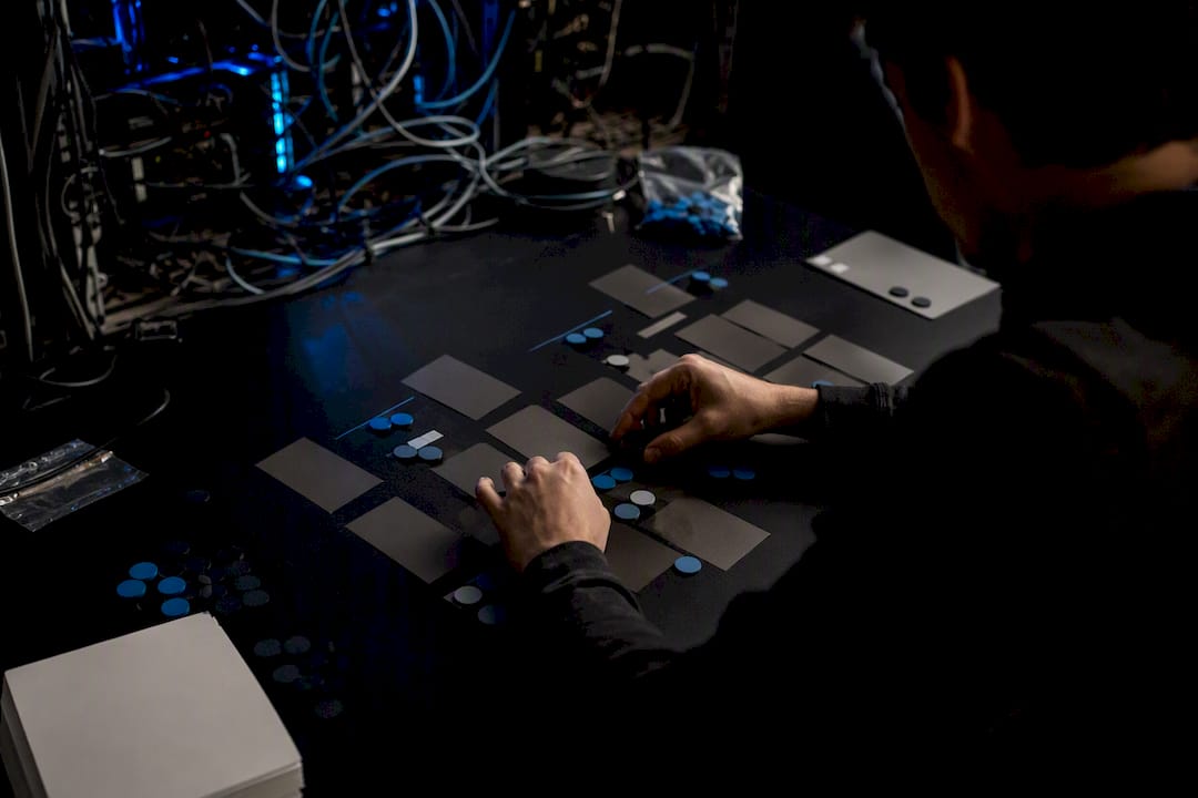 Hands arranging failure mode tokens