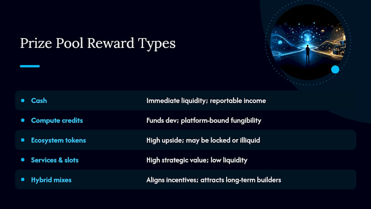 Comparison diagram of agent prize reward types