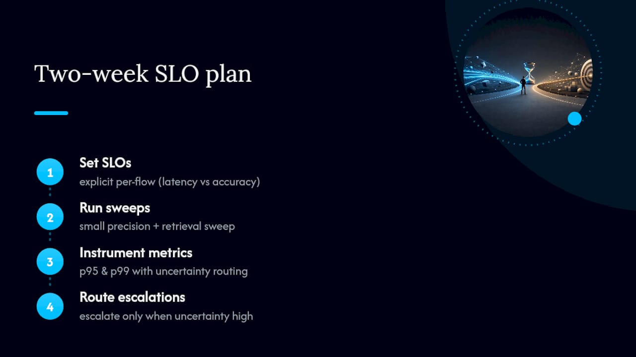 Two-week plan for protecting latency SLOs