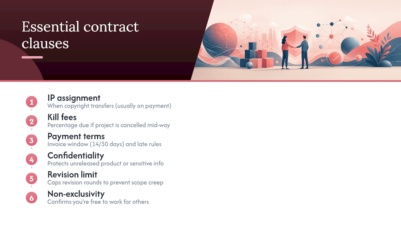 Six essential freelance contract terms