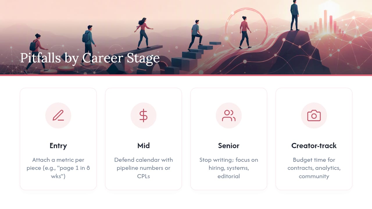 What Trips People Up at Each Career Stage? — overview diagram