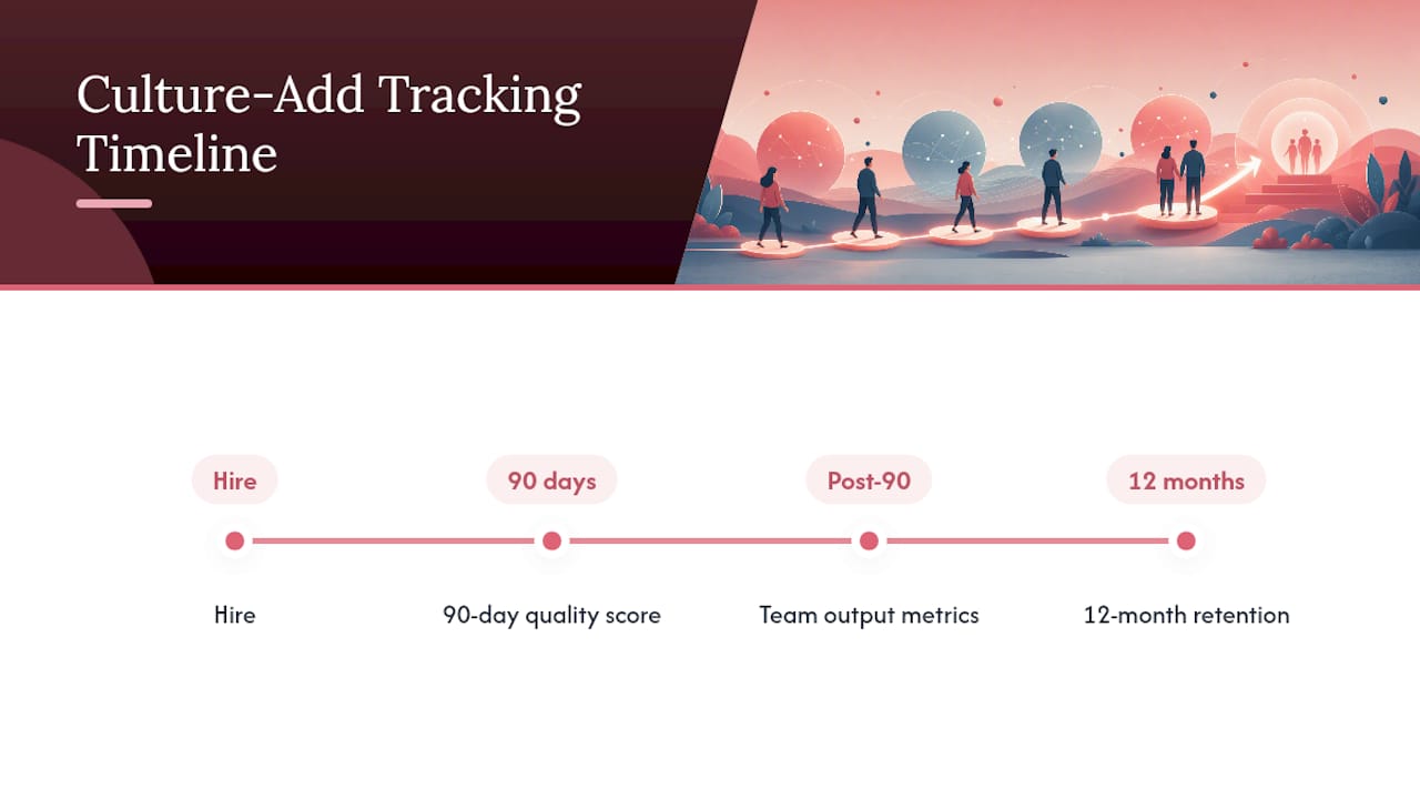 Timeline of post-hire scorecard business metrics