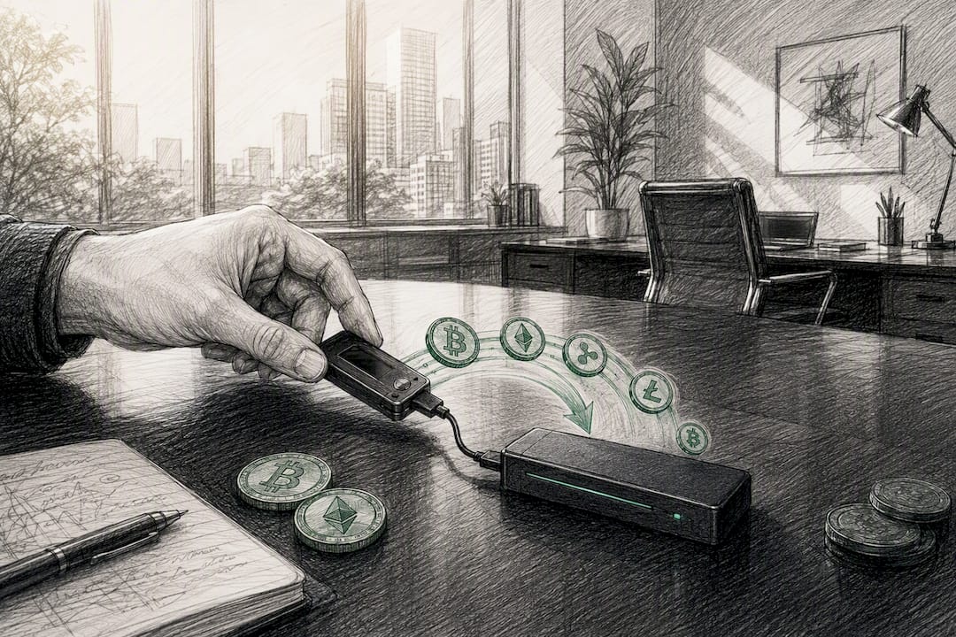 Manual fund sweep from hot wallet to cold storage