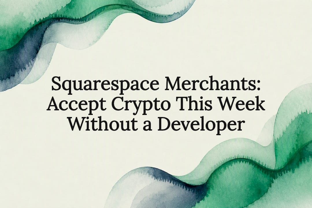 Decorative crypto payments article title card