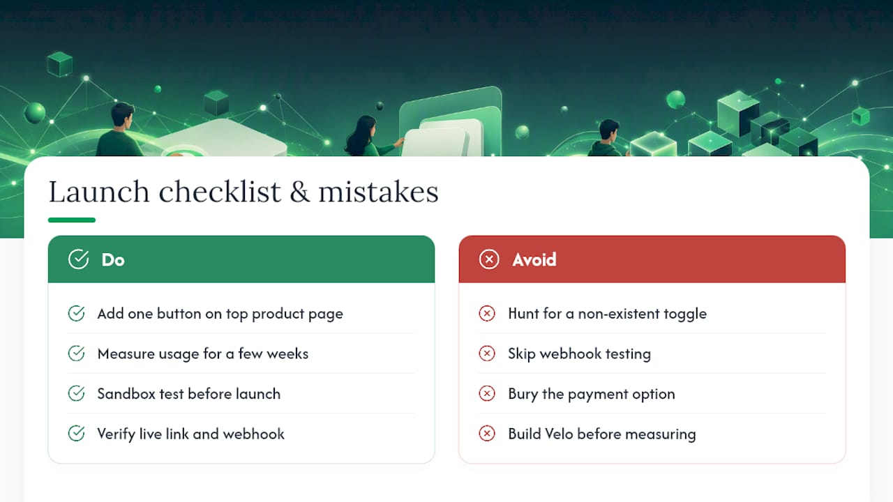 What do most stores get wrong when they launch crypto payments? — overview diagram