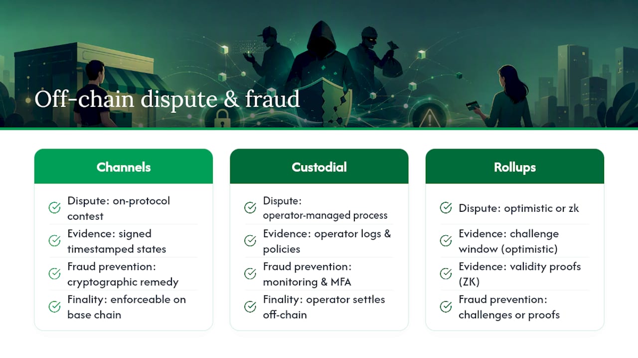 Dispute Resolution and Fraud Prevention Off-Chain — overview diagram