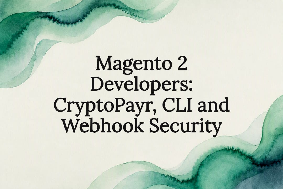 Magento 2 Developers: CryptoPayr, CLI and Webhook Security