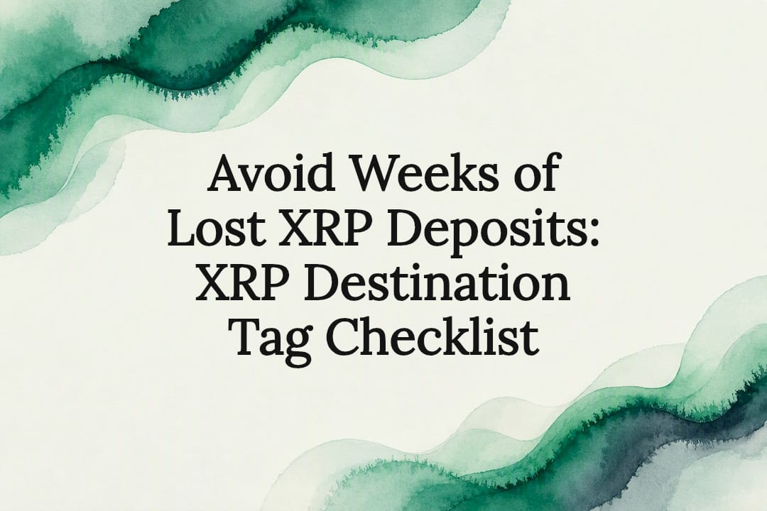 Avoid Weeks of Lost XRP Deposits: XRP Destination Tag Checklist