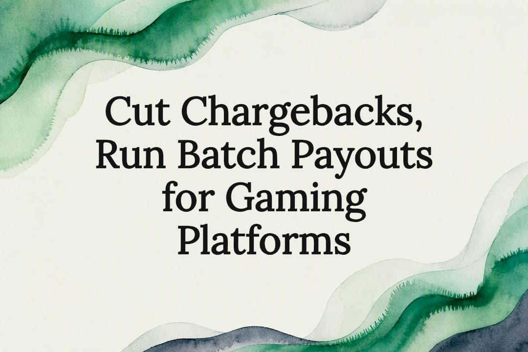Cut Chargebacks, Run Batch Payouts for Gaming Platforms