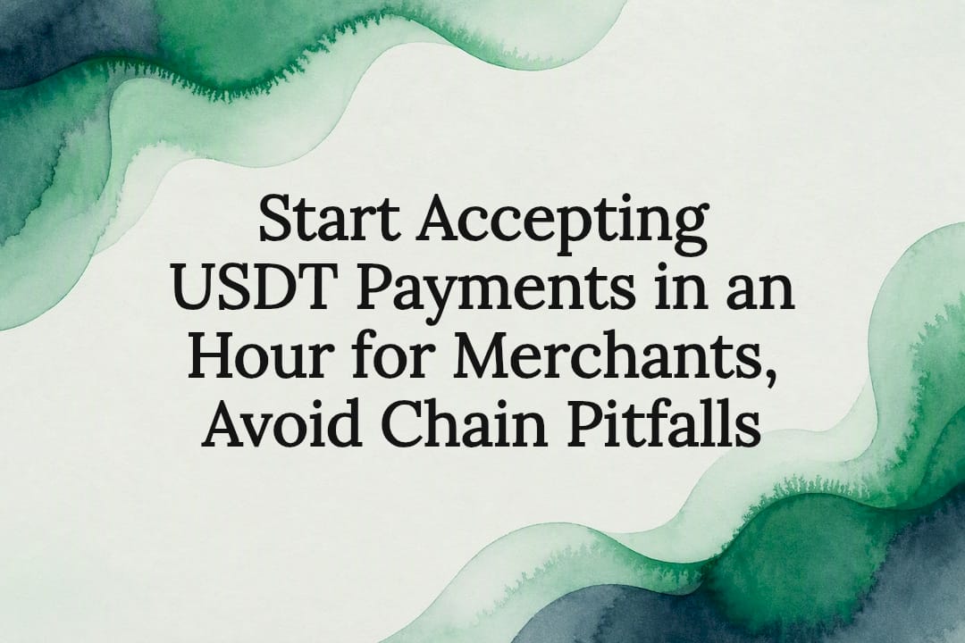 Start Accepting USDT Payments in an Hour for Merchants, Avoid Chain Pitfalls