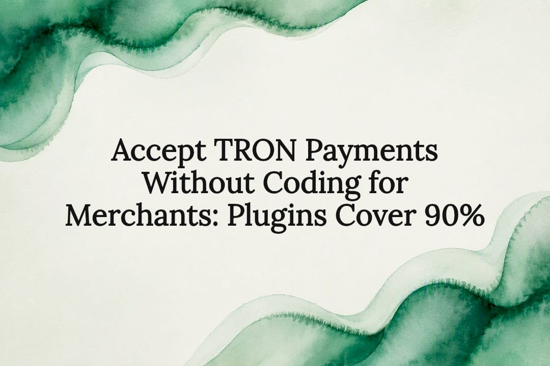Decorative TRON payments title card illustration