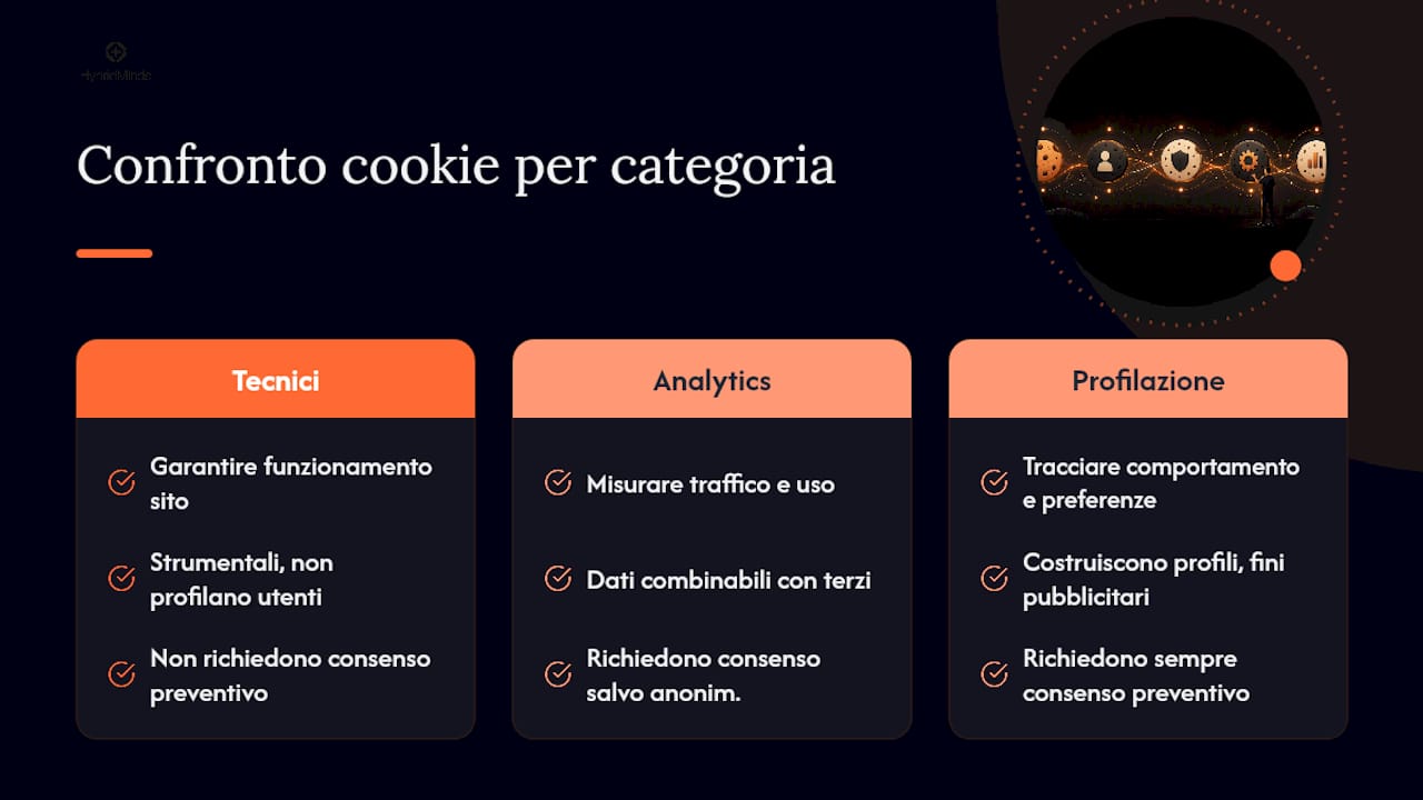 Confronto tra tre tipologie di cookie