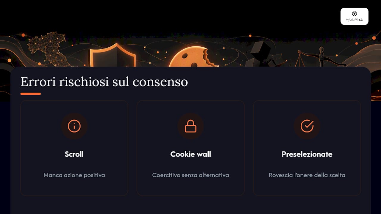 Tre errori comuni nel consenso per i cookie