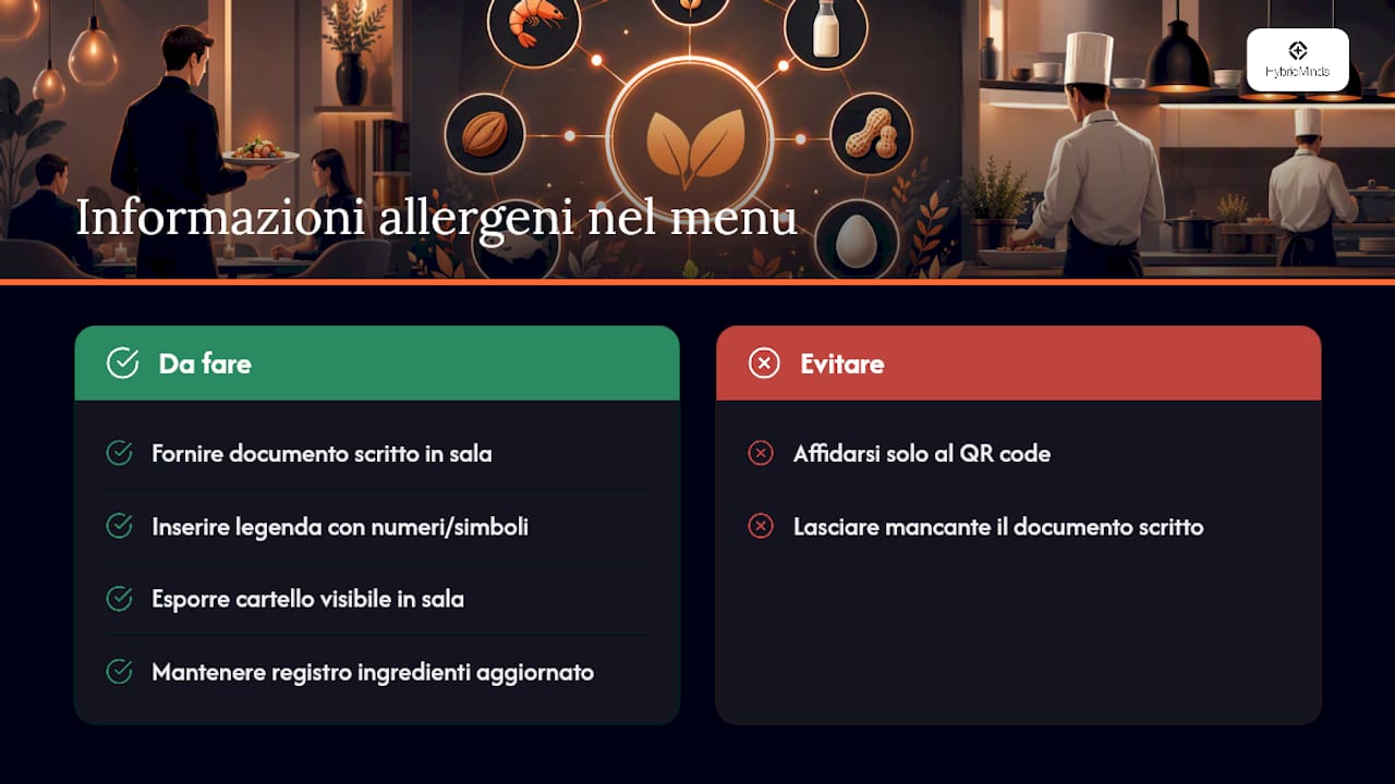 Obblighi sugli allergeni: cosa deve esserci nel menu — overview diagram