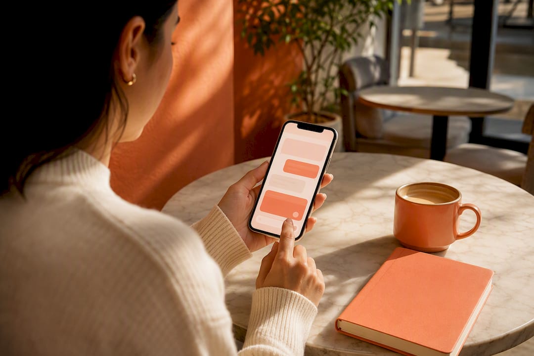 Marketer reviewing influencer follow-up message