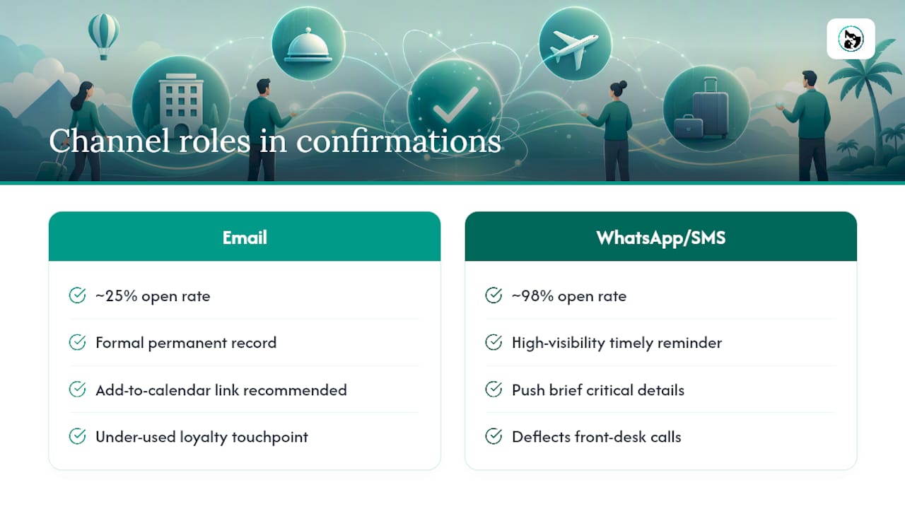 Why booking confirmation emails matter for your operations — overview diagram