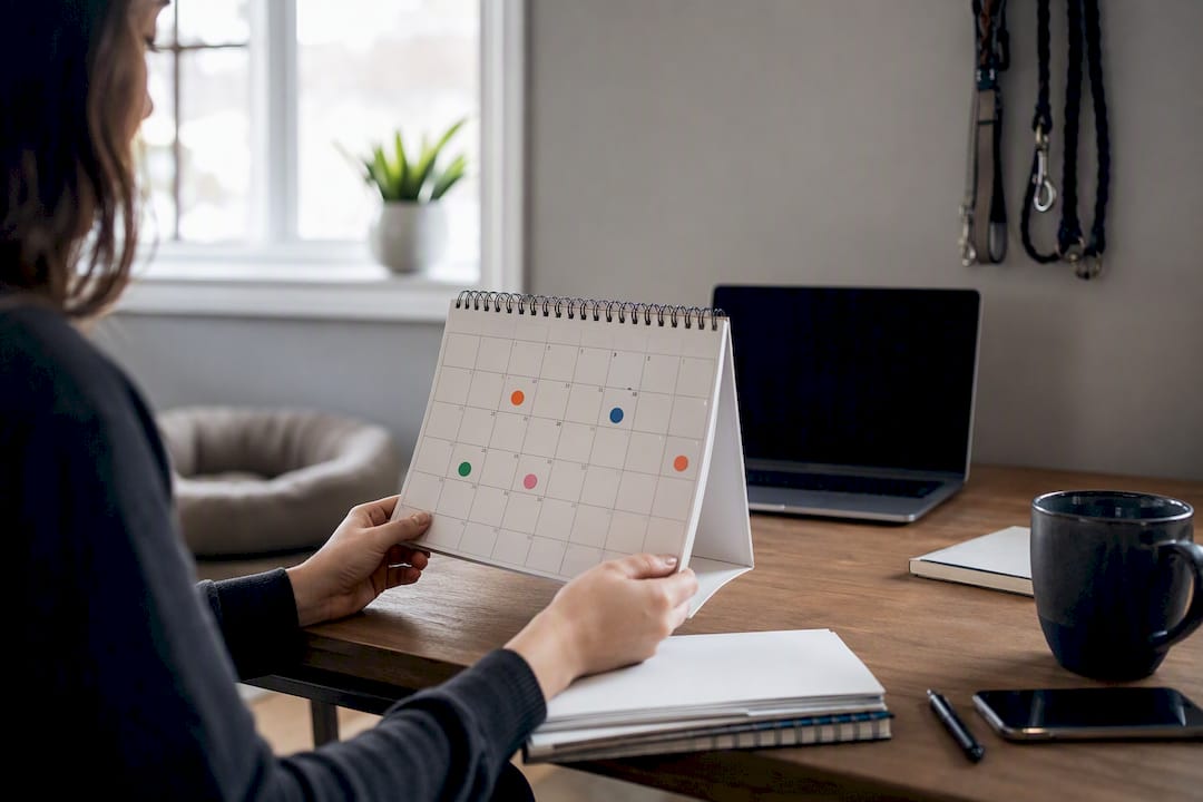 Calendar with marked seasonal blackout dates