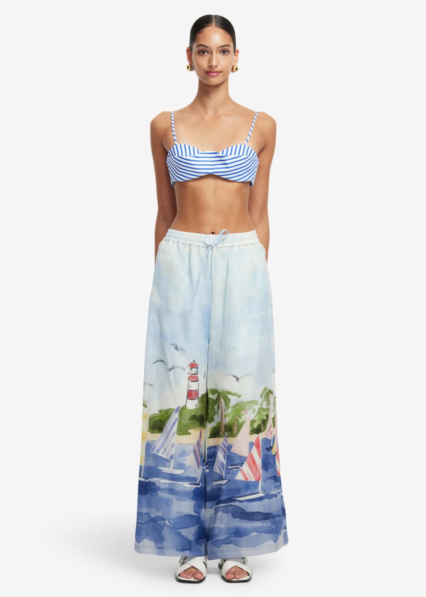 Jamie Wide Leg Pants in Nautical