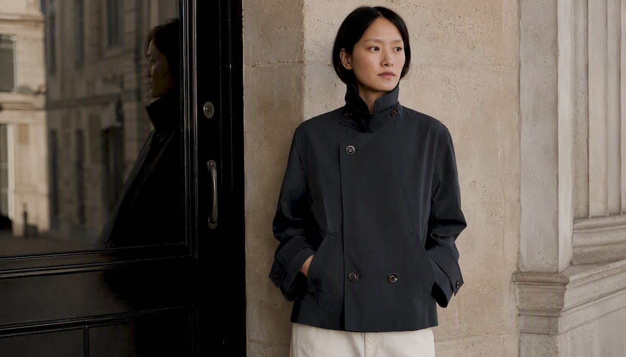 Donovan Trench Coat in Charcoal