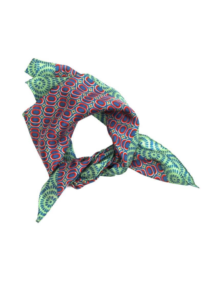 Mini Tempo Silk Scarf in Khaki