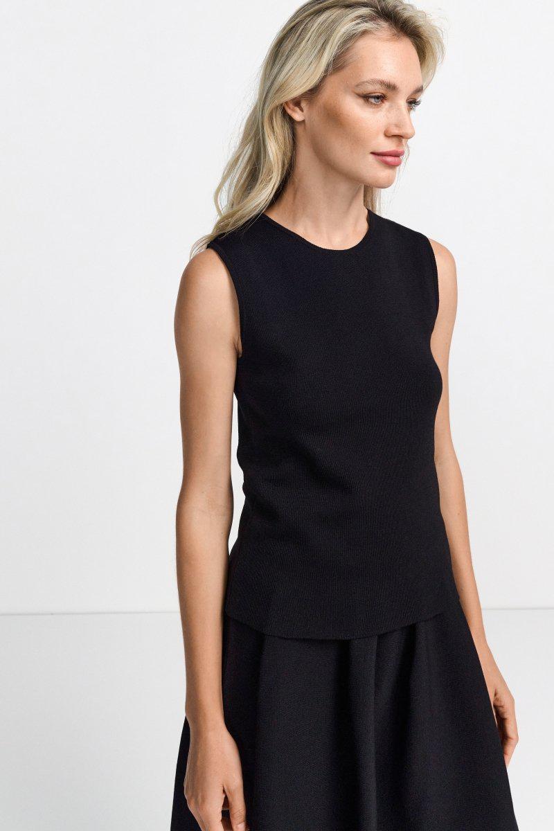 Fine Knit Top in Mindnight