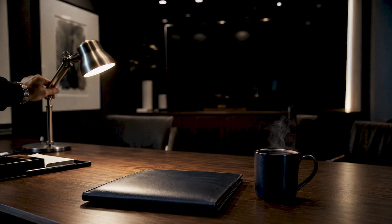Legal office environment with analytics theme