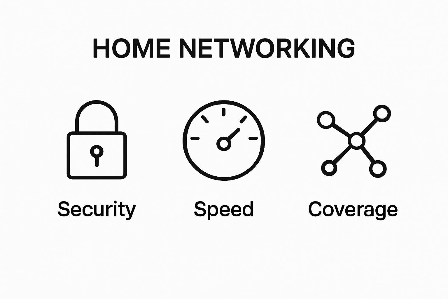 Infographic comparing security, speed, and coverage in luxury home networks