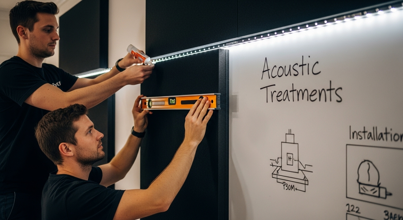 acoustic treatment installation