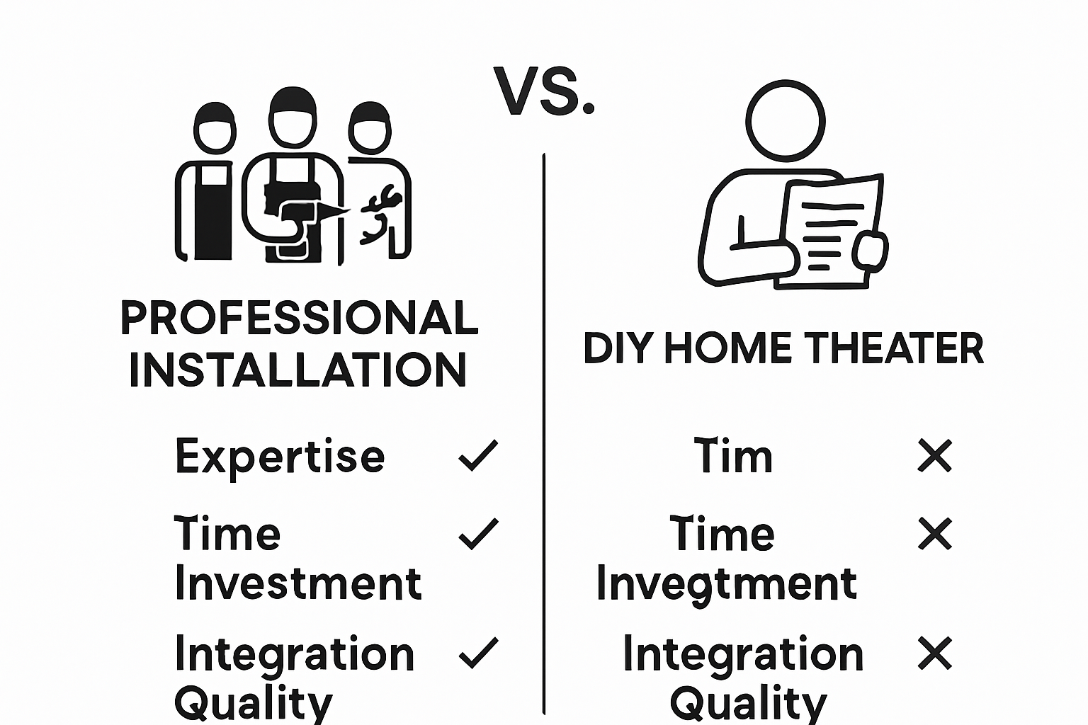 Professional vs DIY home theater setup comparison