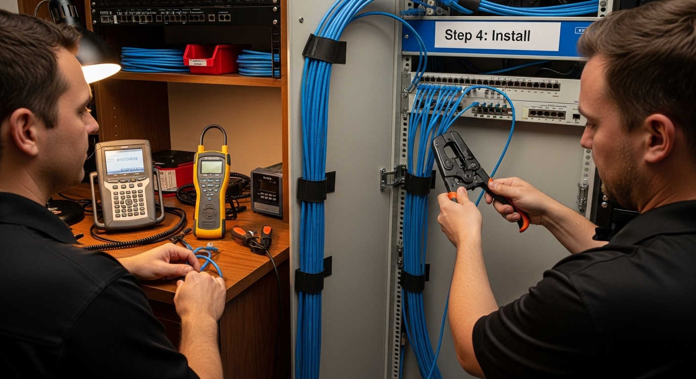 structured cabling installation steps