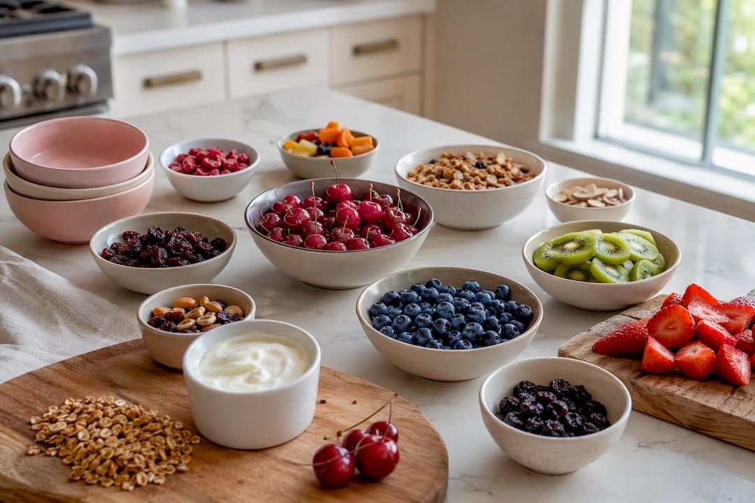 Fresh fruit with inclusive snack options for dietary preferences