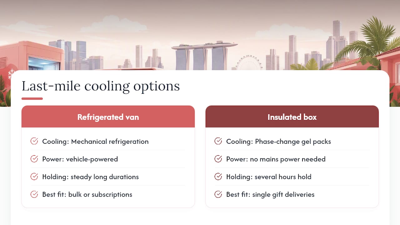 Comparison of refrigerated vans and insulated boxes