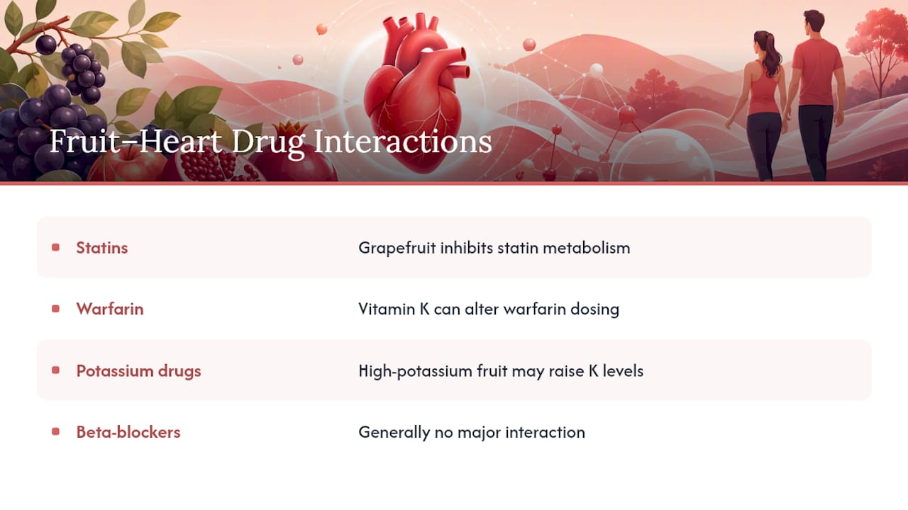 How Fruit Can Interact With Heart Medications — overview diagram