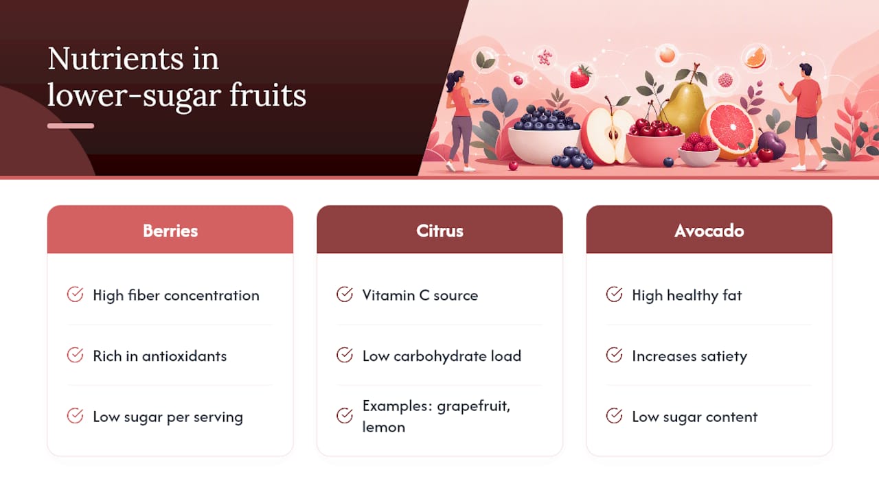 The Nutrients You Keep When You Choose Lower Sugar Fruit — overview diagram