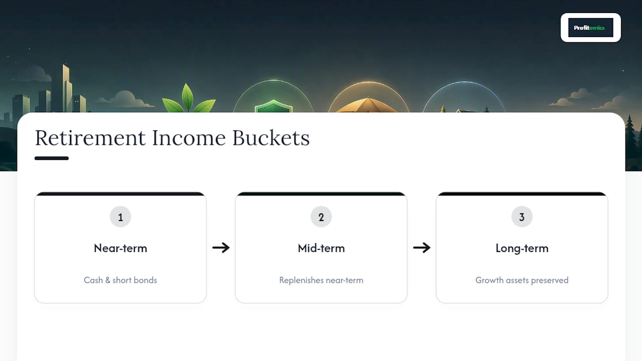 Three-bucket retirement income strategy