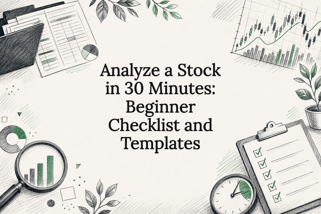 Analyze a Stock in 30 Minutes: Beginner Checklist and Templates