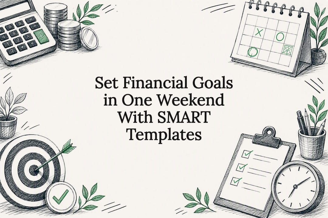 SMART financial goals decorative title card